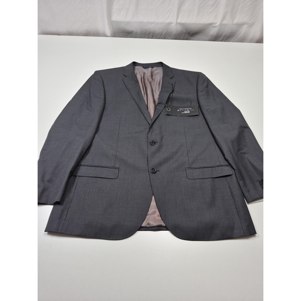 Emilio Ciro Blazer Mens 46R Gray Pinstripe 100% Wool Sport Coat Turbo 160 Jacket